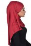 Filippa - Bordeaux Katoenen Praktisch Hijab - Ayse Turban