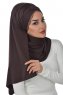 Filippa - Bruin Katoenen Praktisch Hijab - Ayse Turban