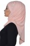 Filippa - Oudroze Katoenen Praktisch Hijab - Ayse Turban