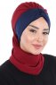 Gill - Bordeaux & Marineblauw Praktisch Hijab