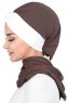 Gill - Bruin & Creme Praktisch Hijab