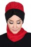 Gill - Rood & Zwart Praktisch Hijab