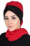 Gill - Rood & Zwart Praktisch Hijab