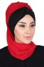 Gill - Rood & Zwart Praktisch Hijab