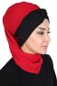 Gill - Rood & Zwart Praktisch Hijab