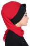 Gill - Rood & Zwart Praktisch Hijab