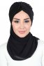 Gill - Zwart & Zwart Praktisch Hijab