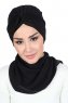 Gill - Zwart & Zwart Praktisch Hijab