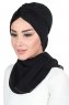 Gill - Zwart & Zwart Praktisch Hijab