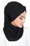 Gill - Zwart & Zwart Praktisch Hijab