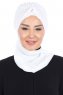 Gill - Wit & Wit Praktisch Hijab