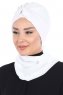 Gill - Wit & Wit Praktisch Hijab