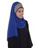 Gina Blå Praktisk One-Piece Hijab Ayse Turban 324116-2