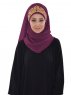 Gina Plommon Praktisk One-Piece Hijab Ayse Turban 324118-1