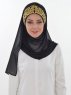 Gina Svart Praktisk One-Piece Hijab Ayse Turban 324101a