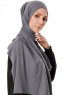 Hande - Donker Grijs Katoen Hijab - Gülsoy
