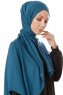 Hande - Benzine Blauw Katoen Hijab - Gülsoy