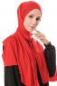 Hande - Rood Katoen Hijab - Gülsoy