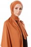 Hande - Terracotta Katoen Hijab - Gülsoy