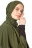 Hazal - Khaki Crepe Hijab - Ecardin