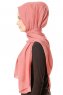 Hazal - Baksteenrood Crepe Hijab - Ecardin