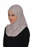Hilda - Taupe Katoenen Hijab