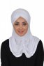 Hilda - Wit Katoenen Hijab