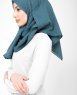Indian - Mörkblå Bomull Voile Hijab Sjal InEssence Ayisah 5TA58b