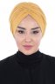 Jill - Mosterd Katoen Turban - Ayse Turban