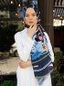 Jumana - Marineblauw Gevormde Hijab - Sal Evi
