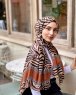 Kadifa - Mosterd Gedessineerde Katoen Hijab - Mirach