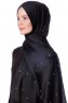 Kadri - Zwart Hijab Met Parels - Özsoy