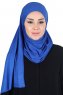 Kaisa - Blauw Katoenen Praktisch Hijab