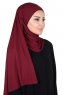 Kaisa - Bordeaux Katoenen Praktisch Hijab