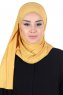 Kaisa - Mosterd Katoenen Praktisch Hijab