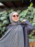 Kalila - Donkergroen Gedessineerde Katoen Hijab