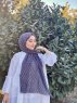 Kalila - Zwart Gedessineerde Katoen Hijab