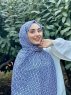 Kalila - Wit Gedessineerde Katoen Hijab