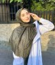 Malala - Khaki Gedessineerde Katoen Hijab