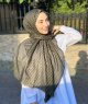 Malala - Khaki Gedessineerde Katoen Hijab