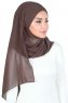 Malin - Bruin Praktisch Chiffon Hijab