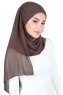 Malin - Bruin Praktisch Chiffon Hijab