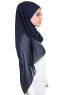 Malin - Marineblauw Praktisch Chiffon Hijab