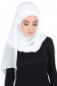 Malin - Offwhite Praktisch Chiffon Hijab