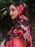 Marwa - Roze Gedessineerde Crepe Hijab