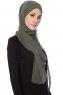 Mehtap - Khaki Praktisch One Piece Chiffon Hijab