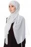 Mehtap - Lichtgrijs Praktisch One Piece Chiffon Hijab