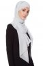 Mehtap - Lichtgrijs Praktisch One Piece Chiffon Hijab