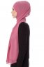 Mehtap - Donker Roze Praktisch One Piece Chiffon Hijab