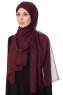 Mehtap - Pruim Praktisch One Piece Chiffon Hijab